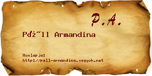Páll Armandina névjegykártya